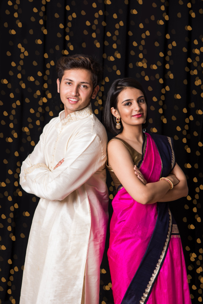 portrait-cheerful-young-indian-couple-traditional-wear-diwali